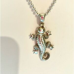 LAGOS  Wonders Gecko Reptile Sterling Silver Pendant Necklace